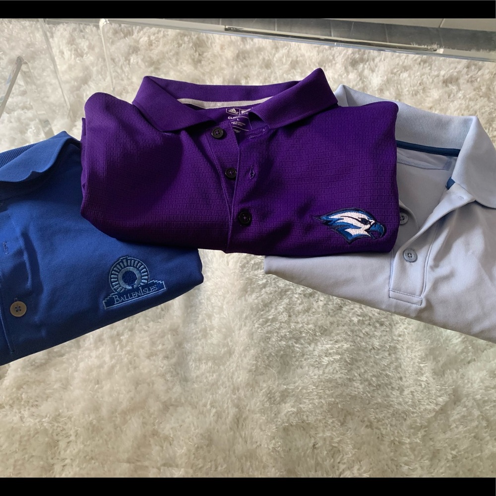 Nike Adidas & Under Armour 3 Men’s Golf Shirts